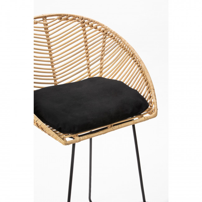 Tabouret de bar en rotin 76 cm Naulu