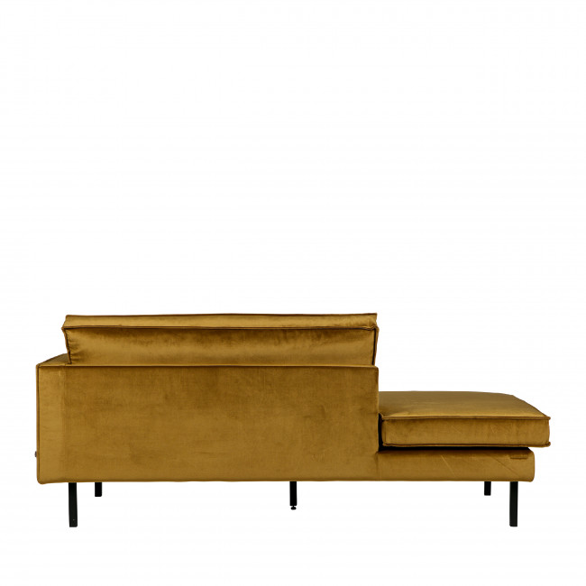 Méridienne droite en velours Bronco