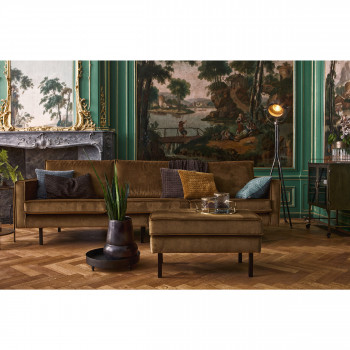 Grand canapé 3/4 places en velours Velvet Bronco