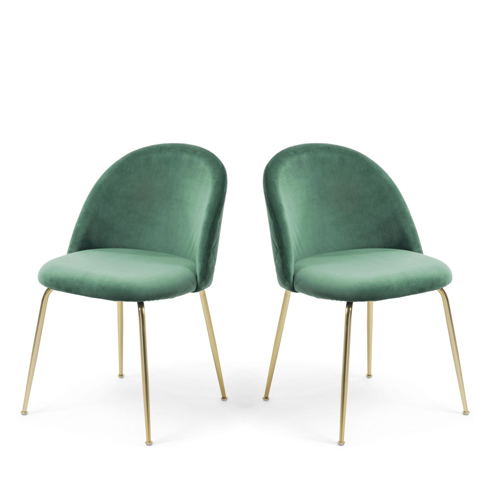 Lot De Chaises Drawer Velours Dorés 2 Pieds Ivonne En 2eED9YHIW