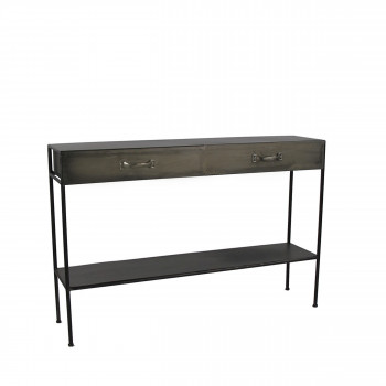Console industrielle 2 tiroirs Typographic Pomax