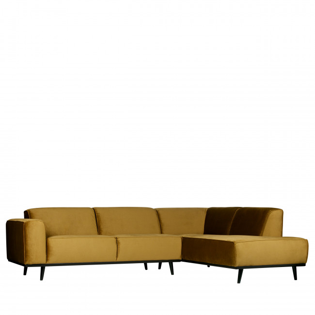 Canapé d'angle droit velours Statement