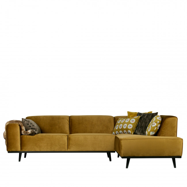 Canapé d'angle droit velours Statement