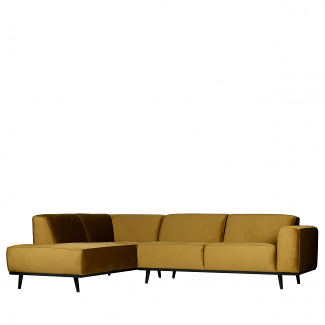 Canapé d'angle gauche velours Statement