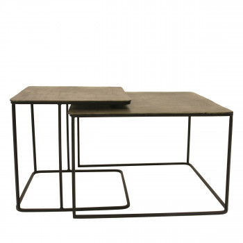2 tables basses en métal Hengelo