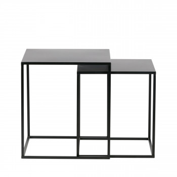 Lot de 2 tables basses en métal Ziva