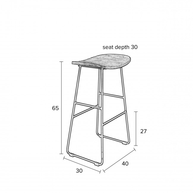 Tabouret de bar 62cm Tangle
