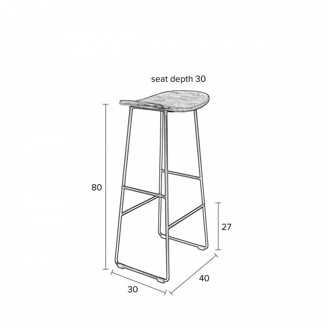 Tabouret de bar 76cm Tangle