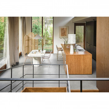 Lot de 2 chaises en métal quadrillées Aslaug