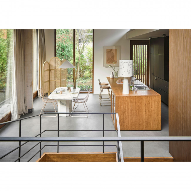 Lot de 2 chaises en métal quadrillées Aslaug