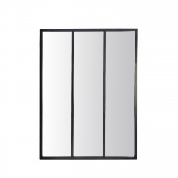 Louvil - Miroir verrière en métal 90x120 cm