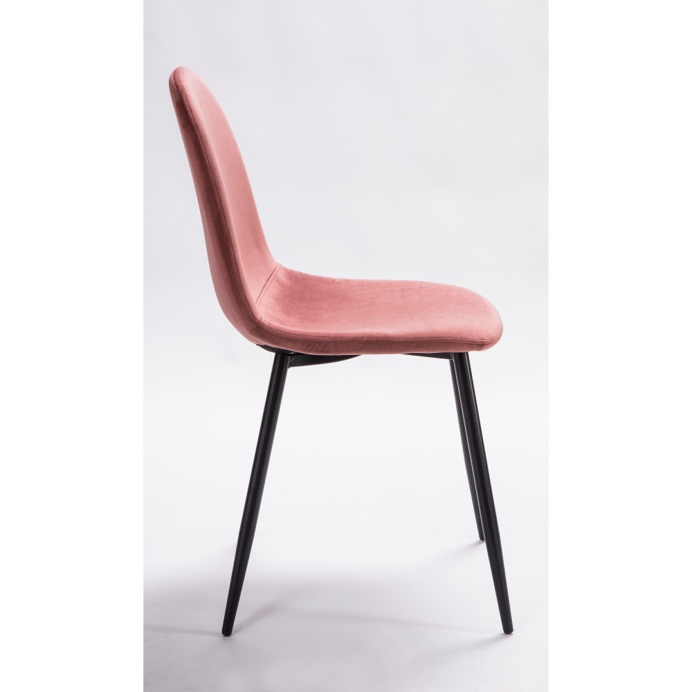 Lot de 2 chaises design en velours et pieds noirs Vitikko  Drawer