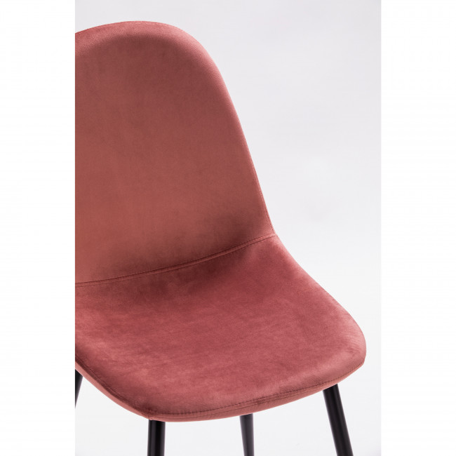Lot de 2 chaises design en velours et pieds noirs Vitikko  Drawer