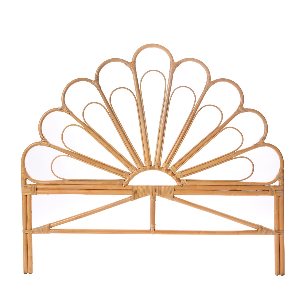 singaraja - tête de lit design en rotin 160cm - couleur - naturel