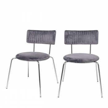Wave - 2 chaises en velours