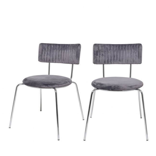 Wave - 2 chaises en velours