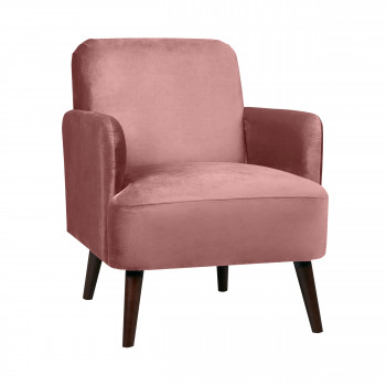 Fauteuil rétro velours Brooks