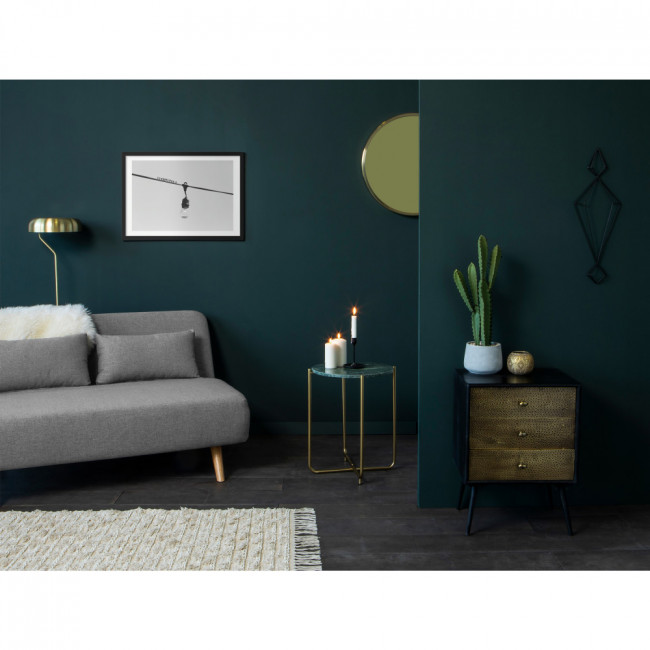 Table d'appoint marbre et laiton Timpa Vert