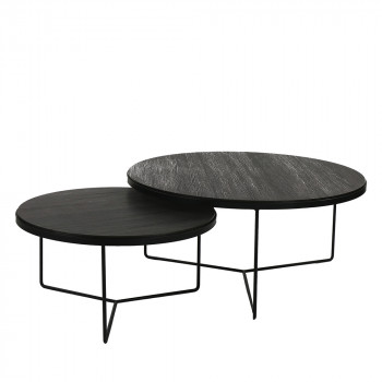Lot de 2 tables basses en métal Miso