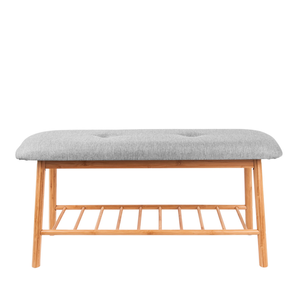 Banc Dentrée En Bambou Et Tissu Leitmotiv Bamboo