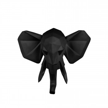 Elephant - Trophée origami en plastique mat
