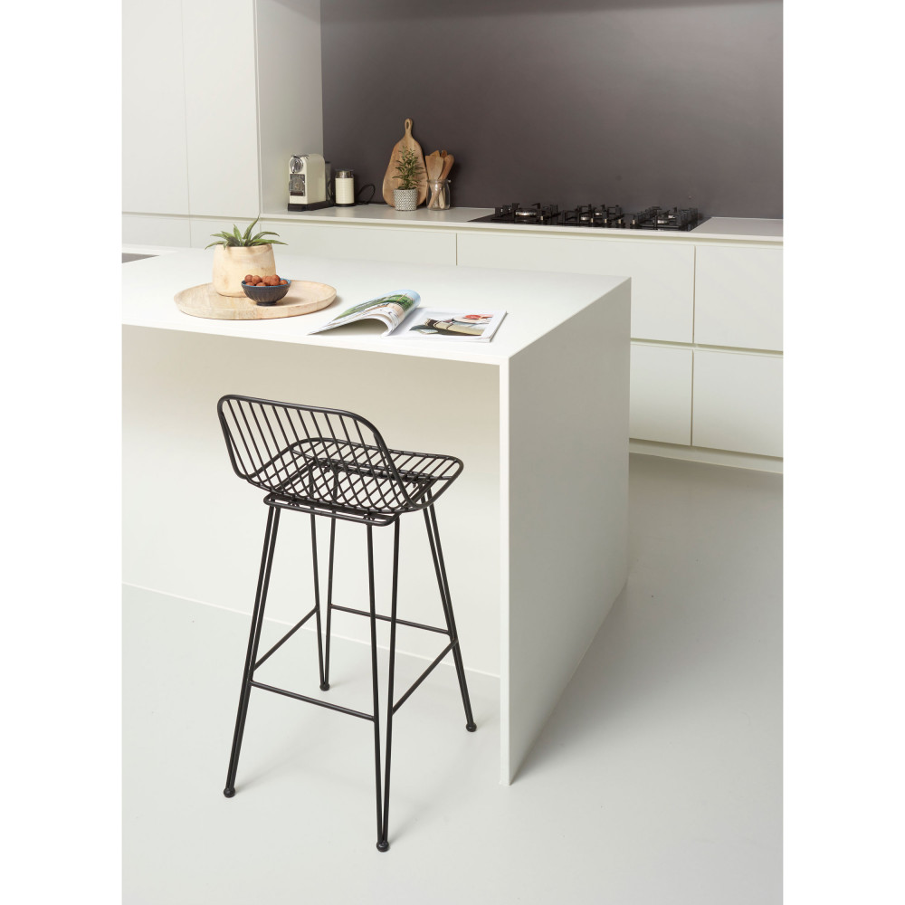 2 chaises de bar design en métal 67cm Pomax OMBRA 2 chaises de bar design en métal 67cm Pomax OMBRA