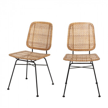 Laurel - 2 chaises en rotin