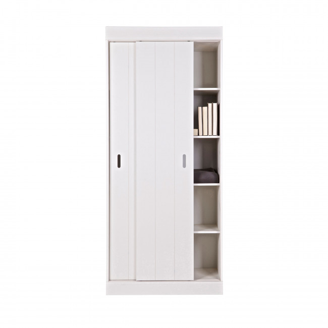 Row - Amoire en pin massif à porte coulissante