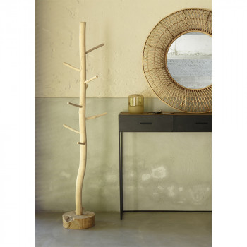 Console 2 tiroirs en fer et bois Essential