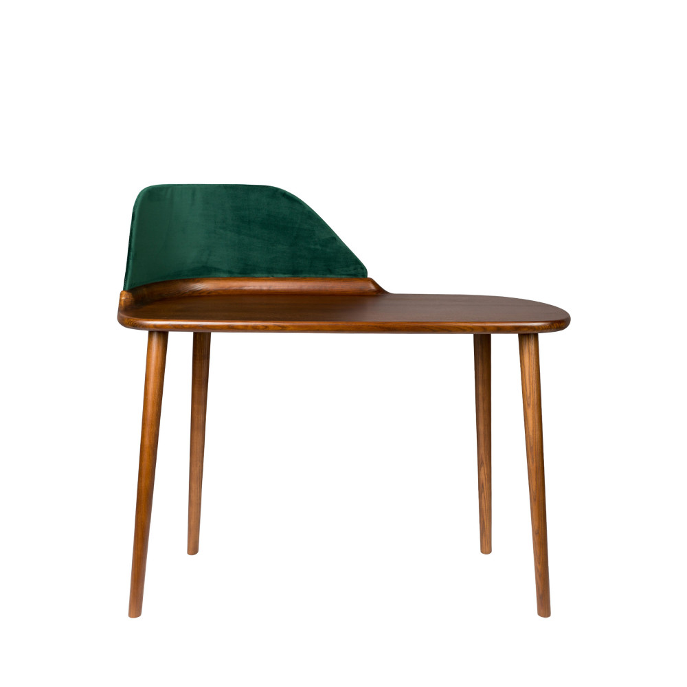 Finn - Bureau en bois et velours - Couleur - Vert forêt