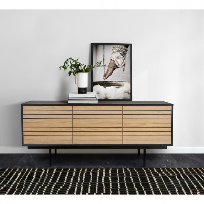 Stripe - Buffet design en bois et métal