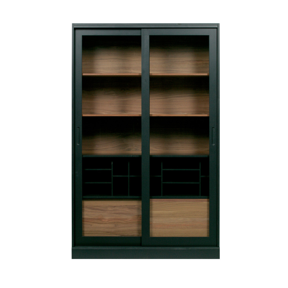 james - vitrine en bois - couleur - noir
