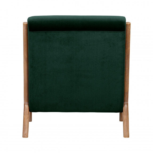 Mark - Fauteuil en bois et velours