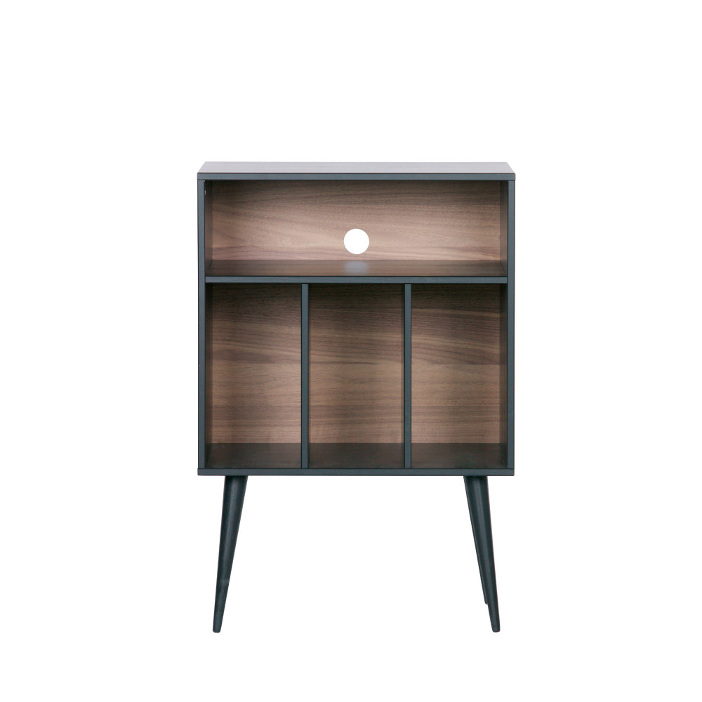 James - Meuble de rangement disques vinyles en bois - Couleur - Noir