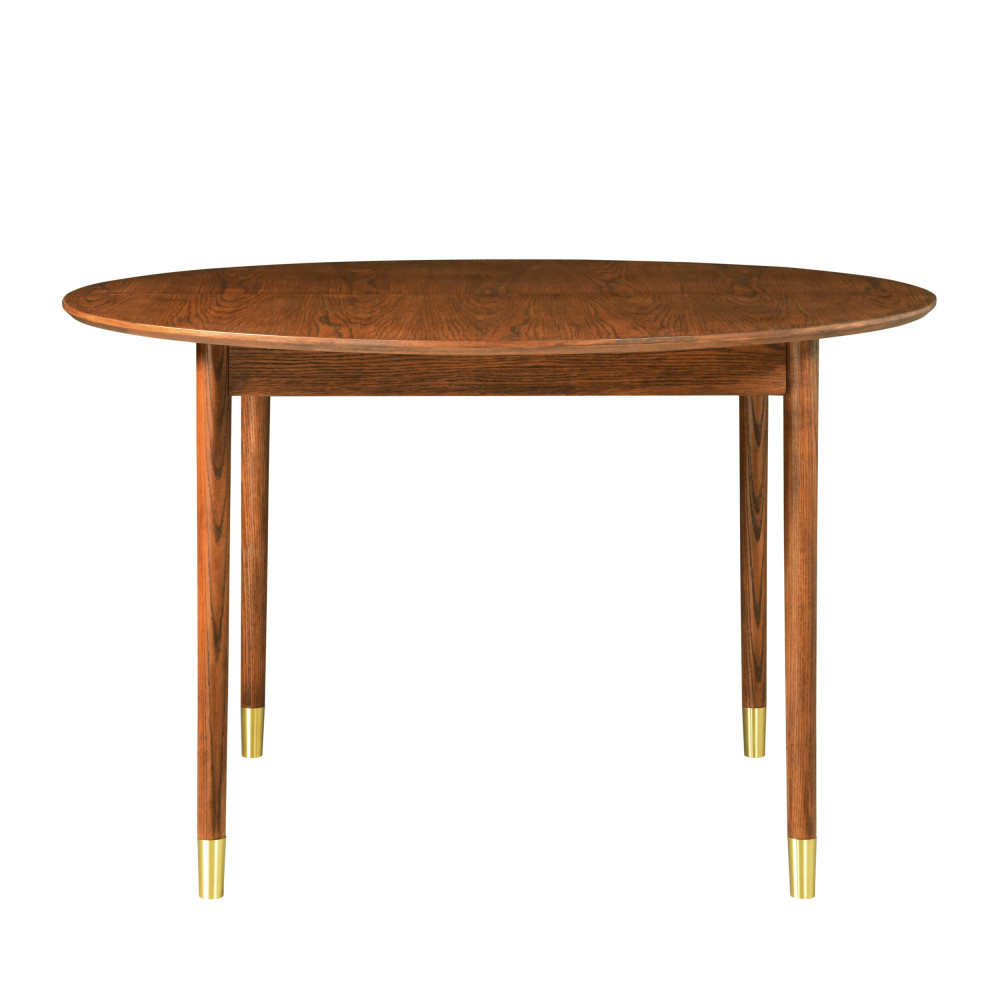 Hogarn - Table à manger ronde extensible 120-155x120cm - Couleur - Bois foncé