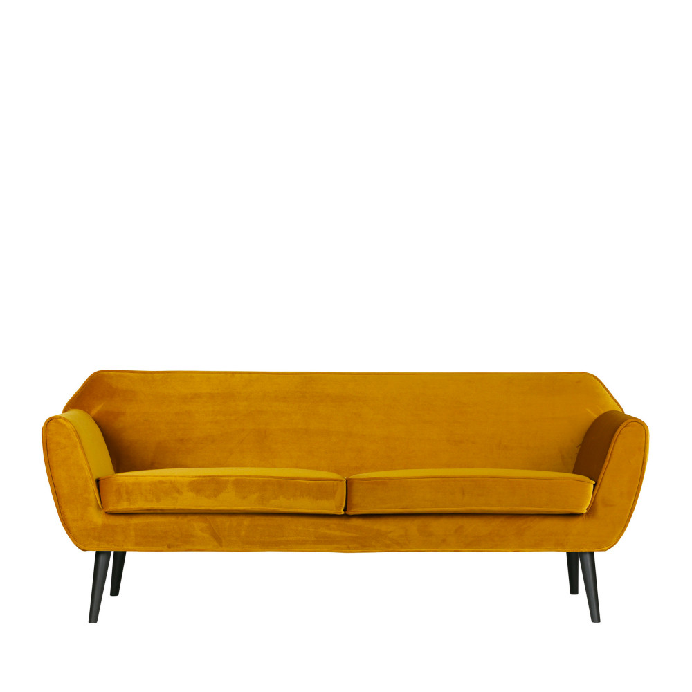 Rocco - Canapé 3 places velours - Couleur - Ocre