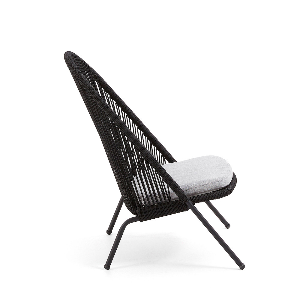 Fauteuil de jardin en métal et corde - VILLADA Fauteuil de jardin en métal et corde - VILLADA