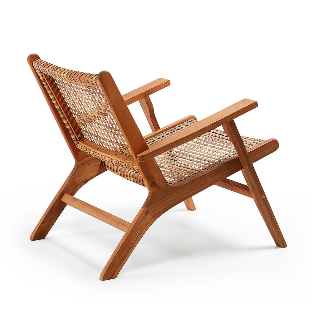 Zujar  Fauteuil de jardin en bois et résine tressée  Drawer