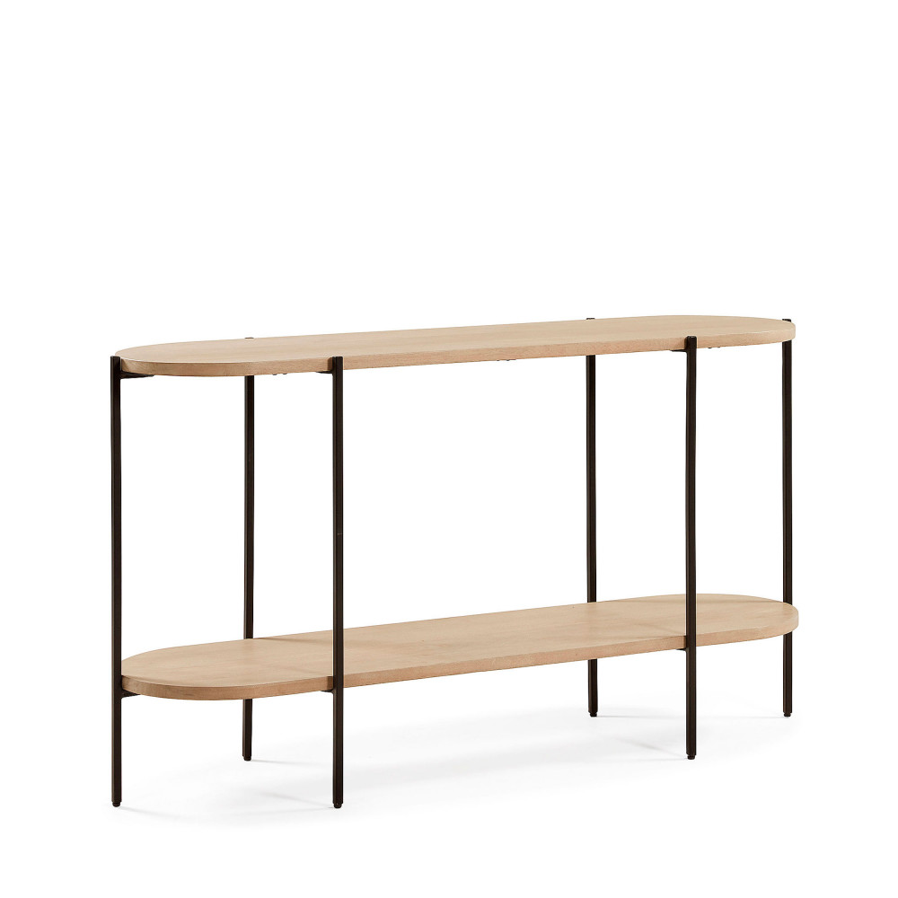 Castuera - Console en bois et métal - Couleur - Bois clair