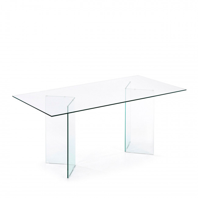 Burano - Table à manger en verre 180x90 cm