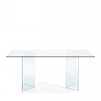 Burano - Table à manger en verre 180x90 cm