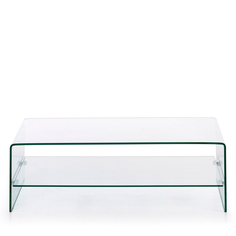 burano - table basse en verre 110x55 cm - couleur - transparent