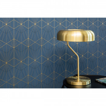 Lampe à poser design métal finitions dorées Eclipse