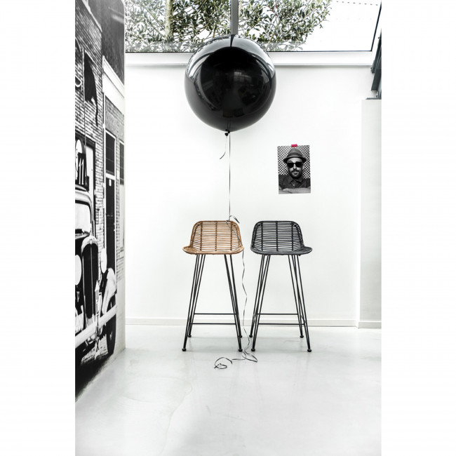 Chaise de bar design en rotin 67 cm HKliving IUNGLA Drawer