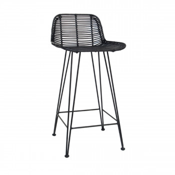 Iungla - Chaise de bar design en rotin 67 cm