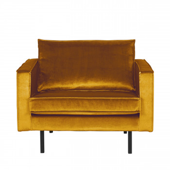 Fauteuil vintage en velours Velvet Bronco