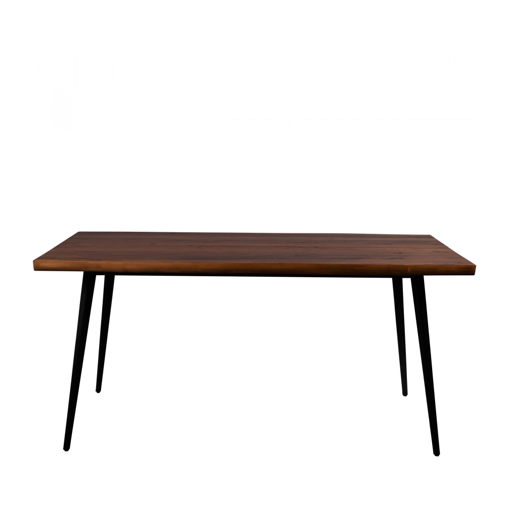 Alagon - Table à manger en noyer 160x90cm - Couleur - Bois foncé