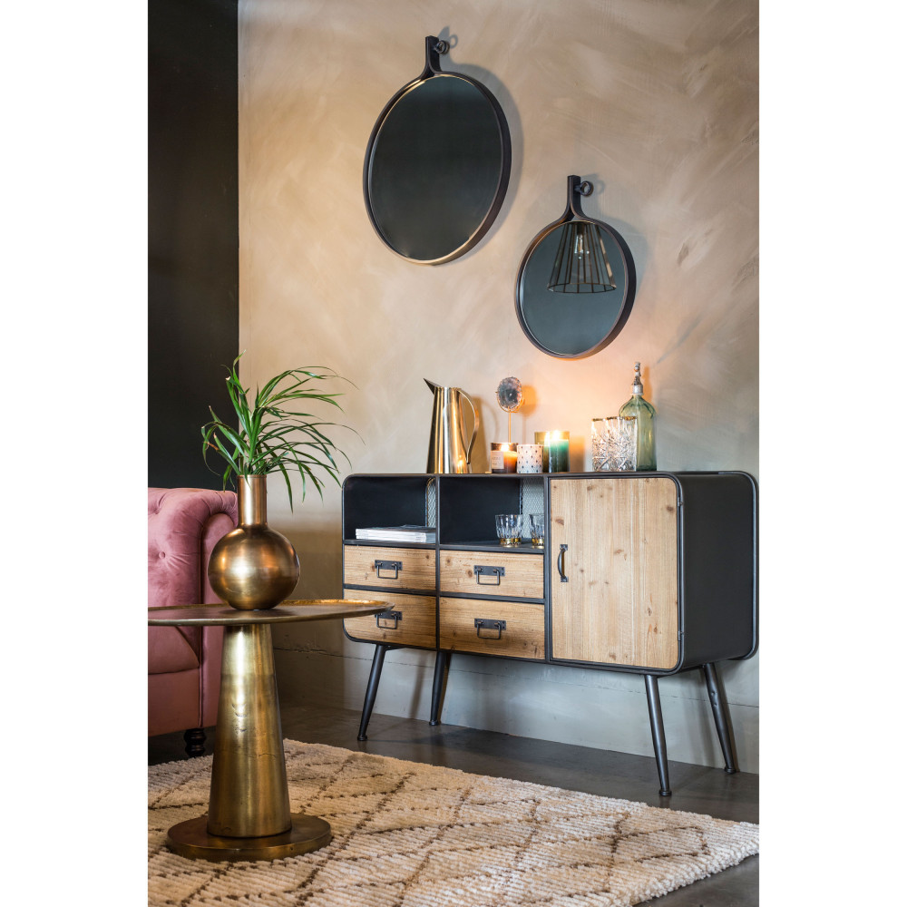 Gin Buffet en bois et métal Drawer