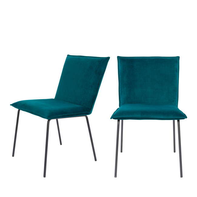 Floke - 2 chaises en velours
