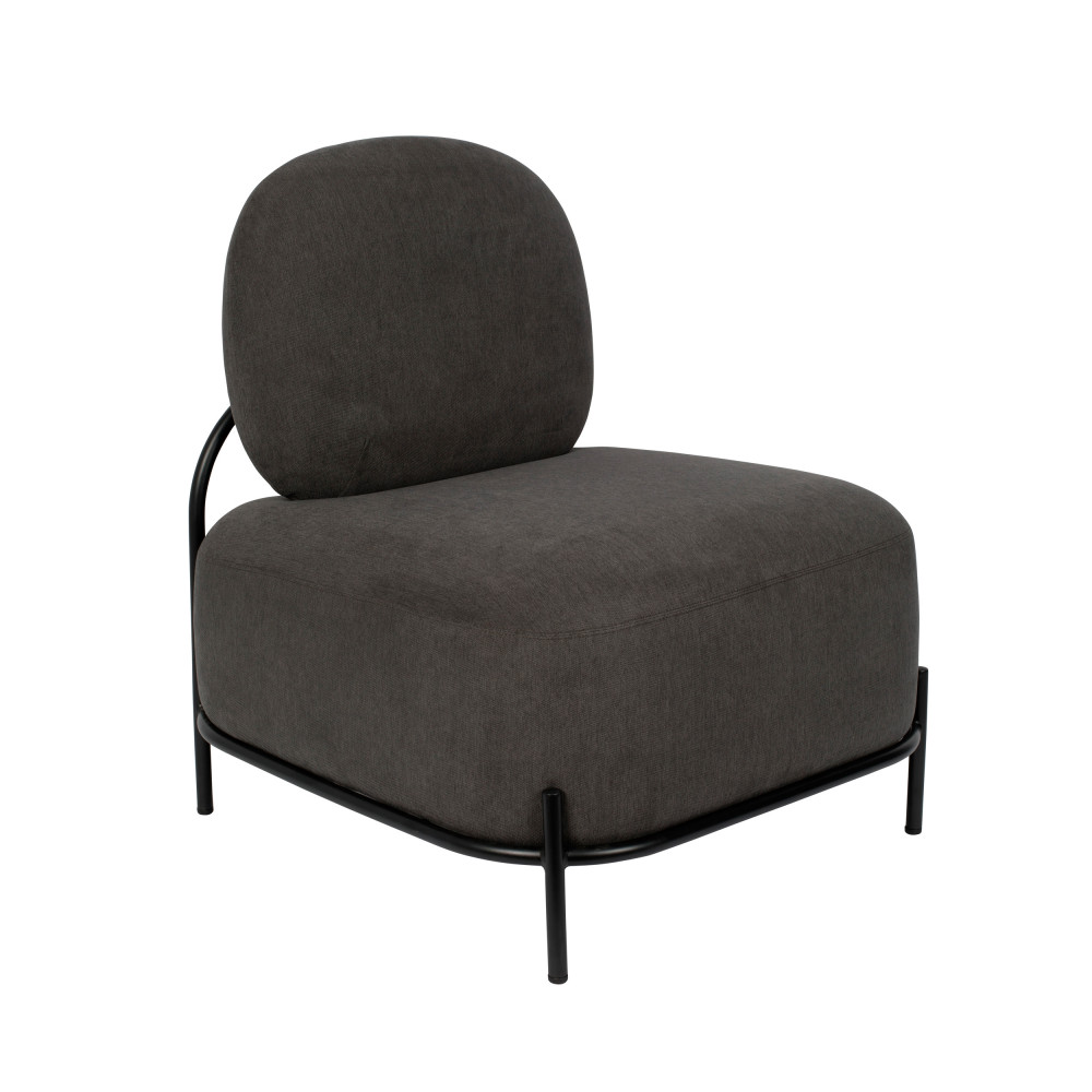Polly - Fauteuil lounge en tissu - Couleur - Gris